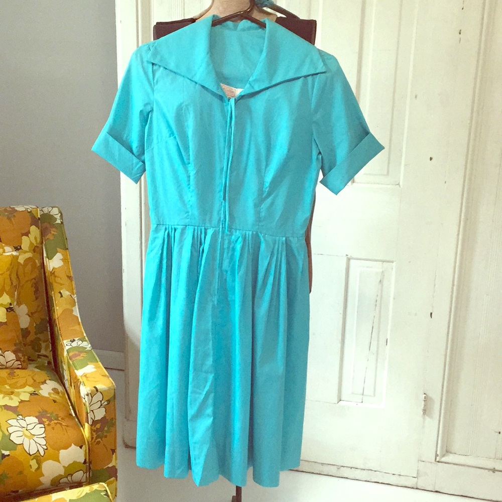 SOLD Vintage Carol Brent 40s 50s pinup dress aline